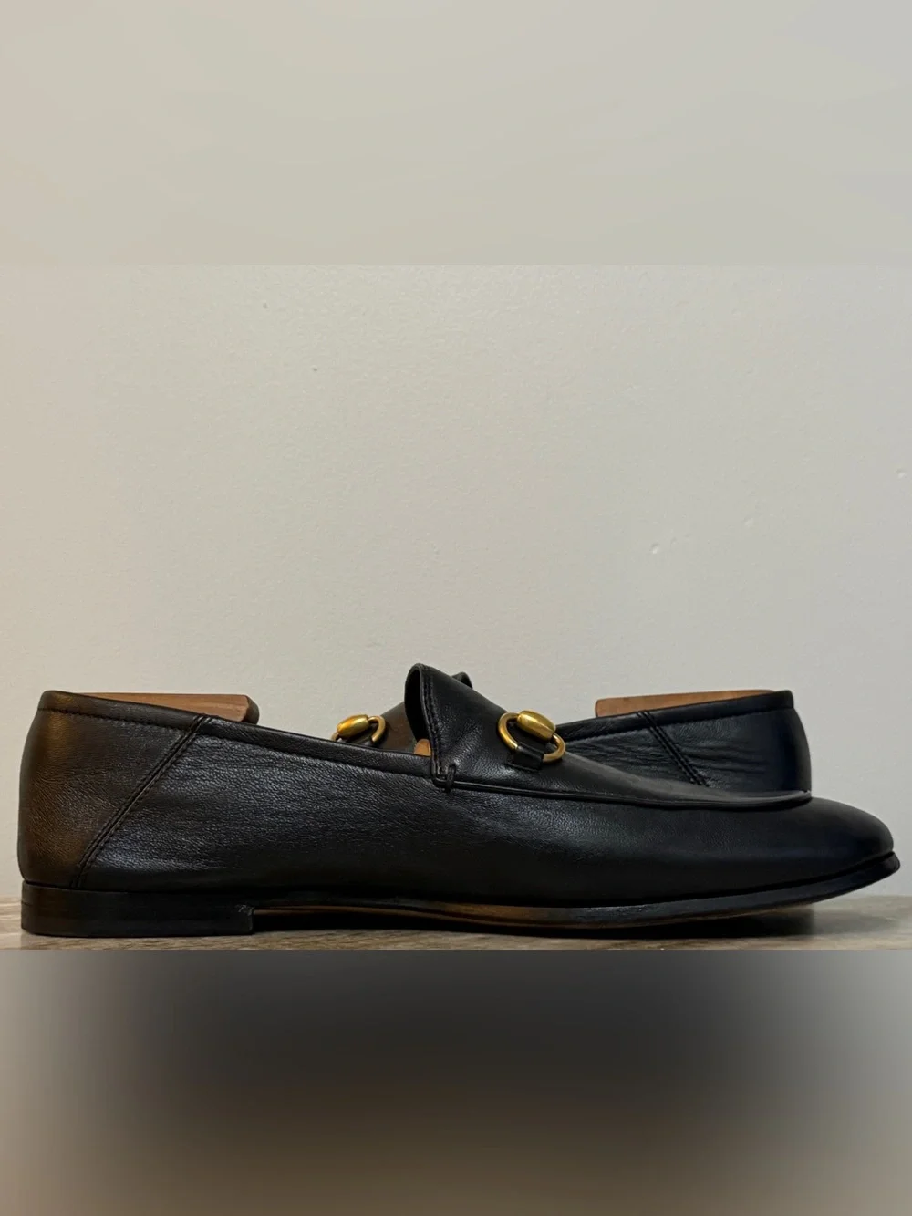 GUCCI BRIXTON Black Leather Horsebit Loafers US 8.5 Gucci 8 Jordaan $1100